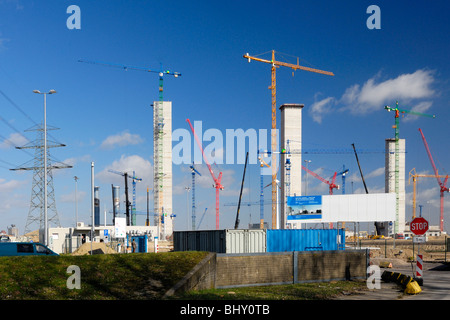 Impianto di alimentazione sito in costruzione Moorburg ad Amburgo, Germania, Europa Foto Stock