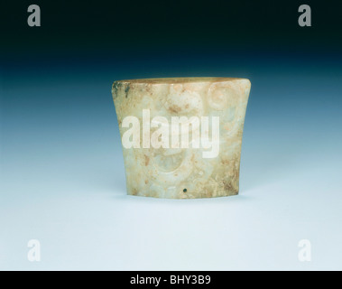 La giada spada fodero cappella, dinastia Han occidentali, Cina, 206 BC-8 annuncio. Artista: sconosciuto Foto Stock