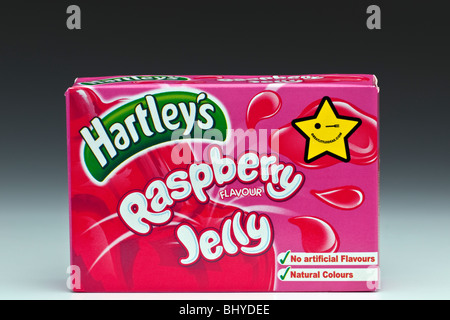 Pack di Hartleys aroma di lampone jelly Foto Stock