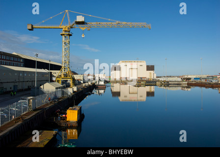 BAE Systems e Devonshire Dock, Barrow-in-Furness, Cumbria, England Regno Unito Foto Stock