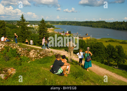 Lossimäed la collina del castello in Viljandi Estonia Europa Foto Stock