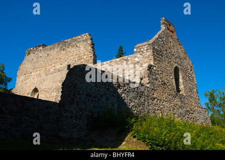 Le rovine del castello di Sigulda Lettonia Europa Foto Stock