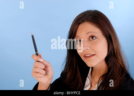 Giovane donna ha un'idea Foto Stock