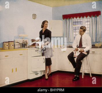 "Chi non poteva cucinare bene in una cucina come questo", 1950s. Artista: sconosciuto Foto Stock