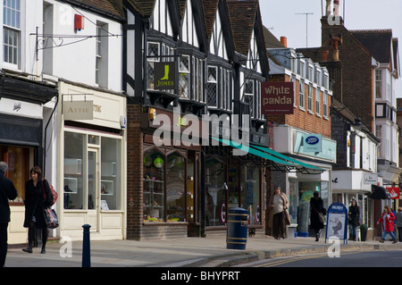 High Street Reigate Surrey in Inghilterra Foto Stock