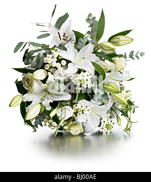 Grandi bouquet gigli bianchi gigli rosa bianca Foto Stock