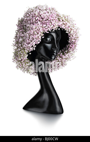 belle composizioni floreali cappelli di fiori Foto Stock