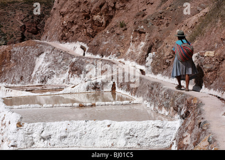 Perù : Maras miniera di sale Foto Stock
