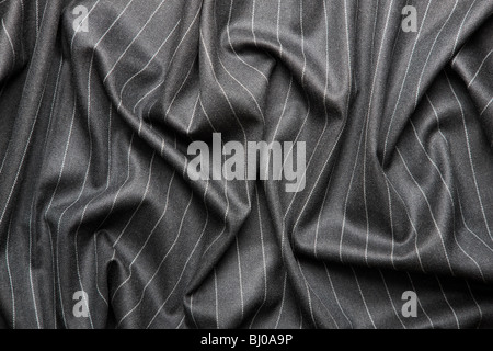 Alta qualità pin stripe suit texture di sfondo con pieghe Foto Stock