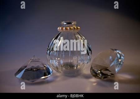 Vetro cristallo oggetti Foto Stock