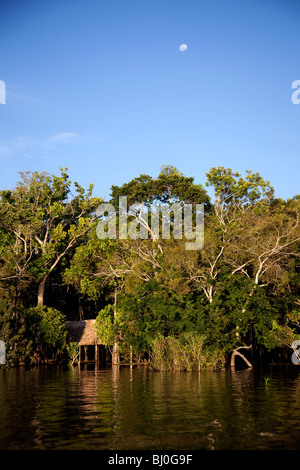 Lago Yarinacocha, una lanca vicino alla città amazzonica di Pucallpa in Perù centrale vicino al Rio Ucayali. Foto Stock