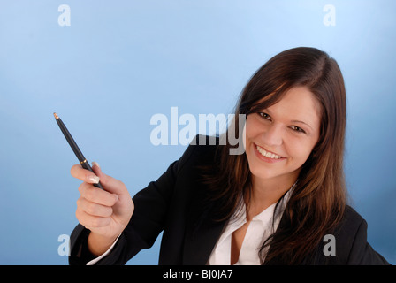 Giovane donna ha un'idea Foto Stock