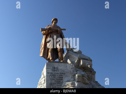 Il cenotafio sovietica sulle alture Seelow, Seelow, Germania Foto Stock