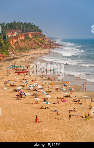 Spiaggia di Papanasam Varkala Kerala India Foto Stock