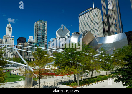 Jay pritzker pavillion concert hall, Chicago, Illinois. architetto Frank Gehry Foto Stock