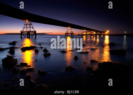 Wallaroo molo al tramonto Foto Stock