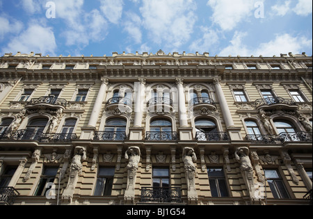 La lettonia, Europa orientale, paesi baltici, Riga, Architettura Art Nouveau a Elizabetes 33 Foto Stock