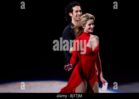 Tanith Belbin e Benjamin Agosto (USA) ballerini ghiaccio durante il pattinaggio artistico a Gala il 2010 Giochi Olimpici Invernali Foto Stock