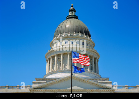 La cupola della Utah State Capitol in Salt Lake City, Utah, Stati Uniti d'America Foto Stock