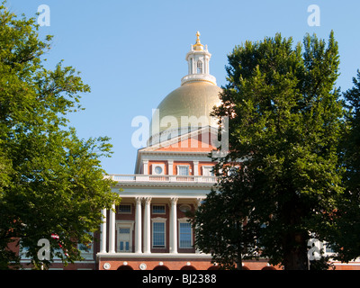 L'impressionante 'Nuovo' casa di stato accanto al Boston Common, parte del sentiero della libertà in Boston Massachusetts, STATI UNITI D'AMERICA Foto Stock