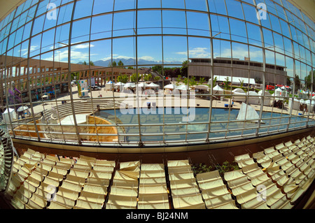 Salutato come un esempio di straordinaria architettura civica della città biblioteca pubblica a Salt Lake City gode di una ottima reputazione, Utah. Foto Stock