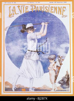 Coperchio del La Vie Parisienne, rivista francese, 23 settembre 1922. Artista: sconosciuto Foto Stock