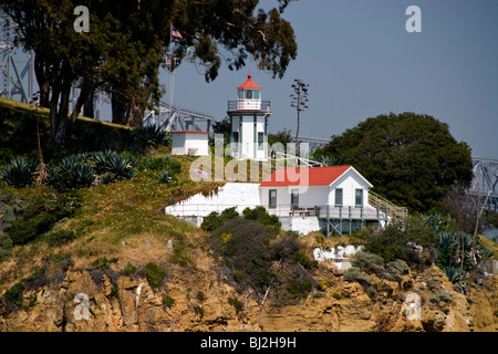 Yerba Buena Island Lighthouse stazione, la baia di San Francisco Foto Stock