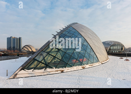 Il Glasgow Science Centre, il cinema IMAX e il Crowne Plaza Hotel Glasgow, Scotland, Regno Unito. Foto Stock