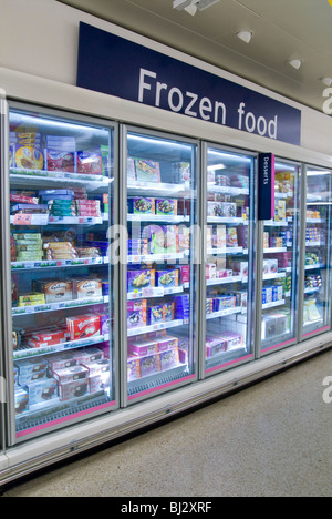 Sainsbury Liphook cibi congelati armadi Foto Stock