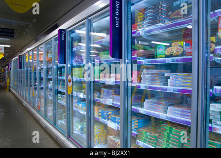 Sainsbury Liphook cibi congelati armadi Foto Stock