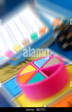 Close-up di Trivial Pursuit gioco (originale degli anni ottanta edition). Foto Stock