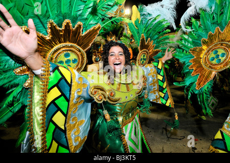 Imperatriz Leopoldinense scuola di samba, Carnaval 2010, Sambodromo, Rio de Janeiro, Brasile, Sud America Foto Stock