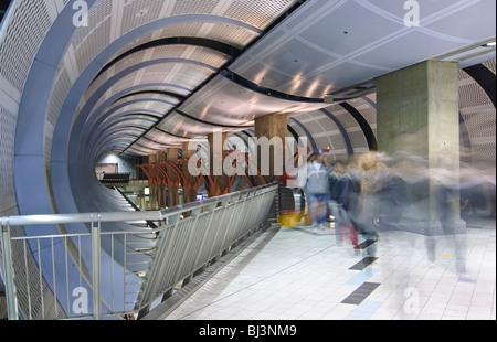 La stazione della metropolitana di Hollywood e Highland in Los Angeles, California. La metropolitana linea rossa corre attraverso questa stazione. Foto Stock