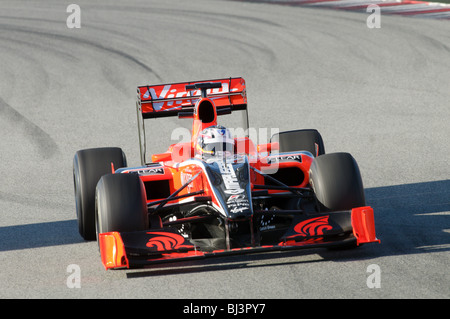 Timo Glock (GER) La Virgin VR-01 gara auto durante la Formula 1 prove Foto Stock