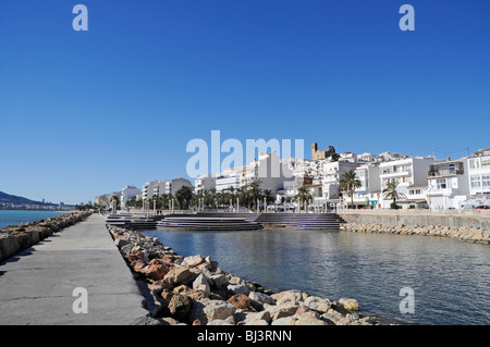Promenade, Altea, Costa Blanca, provincia di Alicante, Spagna, Europa Foto Stock