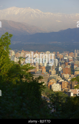 Atmosfera serale, Santiago de Chile, Cordigliera de los Andos, Cile, Sud America Foto Stock