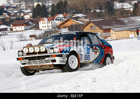 Lancia Delta Integrale Martini, ex World Rally Championship Auto, auto classiche inverno gara, Historic Ice Trophy 2010, Altenm Foto Stock