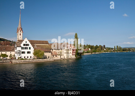 Il centro storico di Stein am Rhein, Canton Sciaffusa, Svizzera, Europa Foto Stock