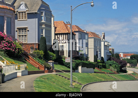 Seacliff zona residenziale di San Francisco in California Foto Stock