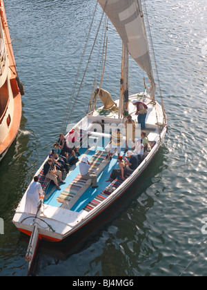 Viste dalle rive del fiume Nilo in Egitto Foto Stock