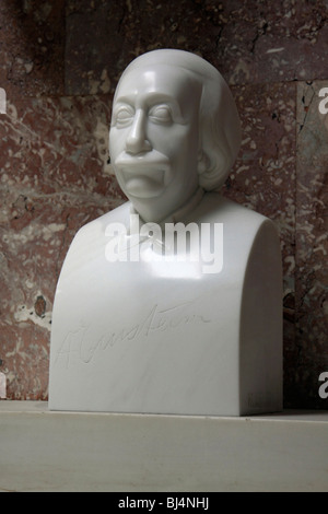 Busto di Albert Einstein, Walhalla temple, Donaustauf, Baviera, Germania, Europa Foto Stock