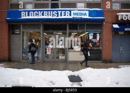 Un Blockbuster video store in New York quartiere di Chelsea è visto su Venerdì, 26 febbraio 2010. (© Richard B. Levine) Foto Stock