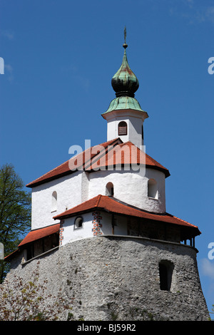 Kamnik,Mali Grad,piccolo castello,cappella romanica,11th-XV secolo,Slovenia Foto Stock