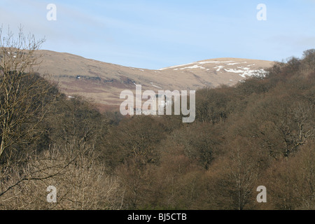 Castle Campbell e Ochil Hills Clackmannanshire Scozia Febbraio 2010 Foto Stock