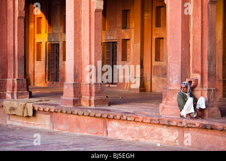 All'interno della Moschea del Venerdì in Fatehpur Sikri India Foto Stock