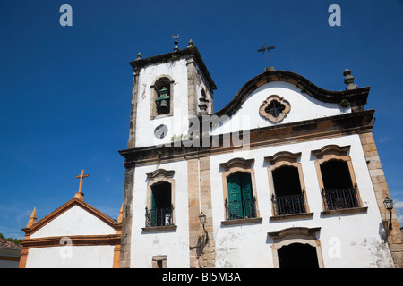 Capela de Santa Rita a Paraty, Costa Verde, Stato di Rio de Janeiro, Brasile, Sud America Foto Stock