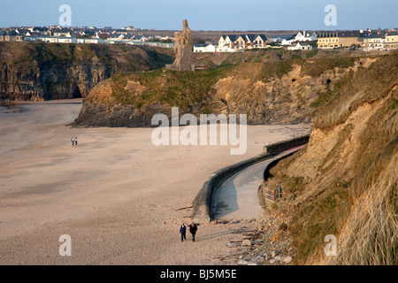 Beach scene Ballybunnion Contea di Kerry Irlanda Foto Stock