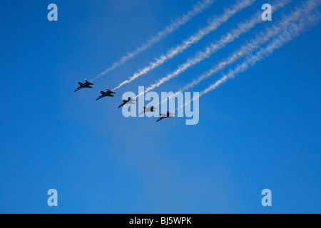 La US Navy Blue Angels, Spiaggia di Jacksonville in Florida Foto Stock