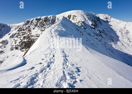 Bordo di estensione & Helvellyn inverno. Foto Stock