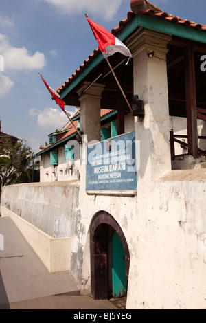 Indonesia, Java, Giacarta, Old Batavia porta, Bahari Maritime Museum ingresso Foto Stock